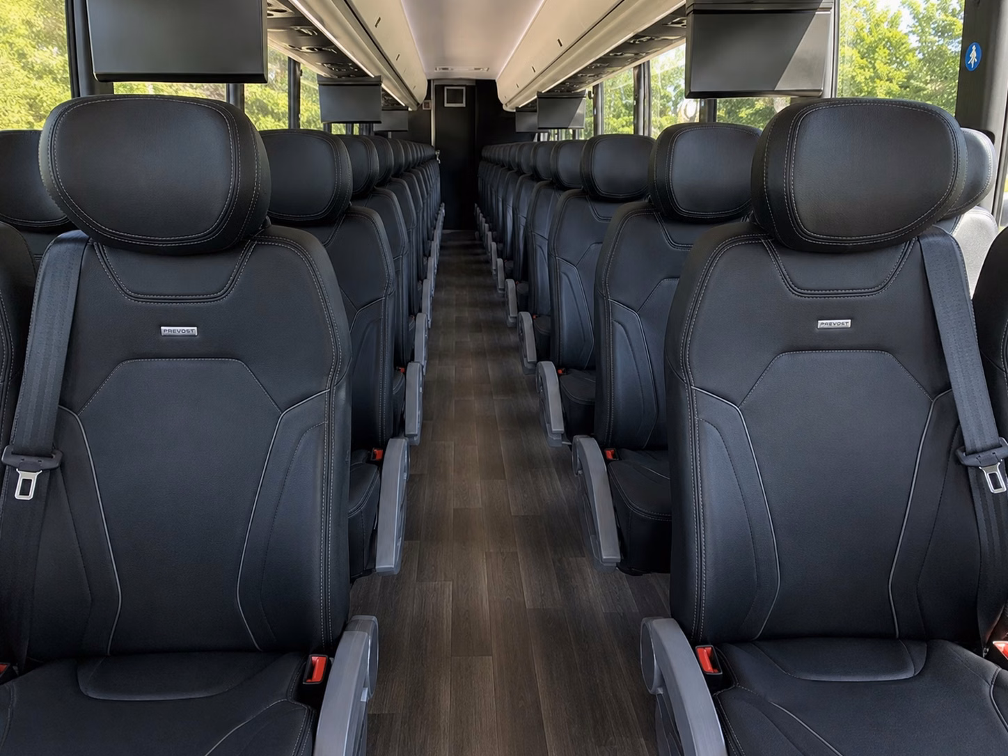 tamarac charter bus rental interior